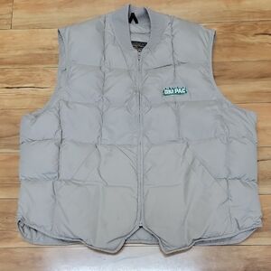 Eddie Bauer Vintage (80's) Goosedown Size 46 Quilted Tan Puffer Vest.